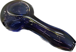 #25 B CA MADE HANDBLOWN PURPLE FUMED GLASS PIPE