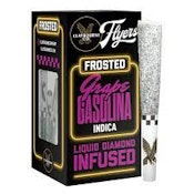 GRAPE GASOLINA FROSTED FLYERS LIQUID DIAMOND INFUSED PREROLLS 2.5G 5/PK