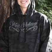 BLACK CAMO PULL HOODIE - 4XL