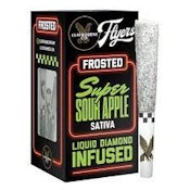 SUPER SOUR APPLE FROSTED FLYERS LIQUID DIAMOND INFUSED PREROLLS 2.5G 5/PK