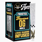 BANANA OG FROSTED FLYERS LIQUID DIAMOND INFUSED PREROLLS 2.5G 5/PK