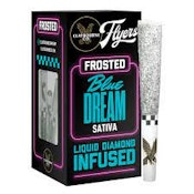 BLUE DREAM FROSTED FLYERS LIQUID DIAMOND INFUSED PREROLLS 2.5G 5/PK