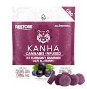 2:1 ACAI BLUEBERRY CBG NANO GUMMIES 100MG