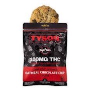TYSON OATMEAL CHOCOLATE CHIP EXTRA STRENGTH COOKIE 100MG